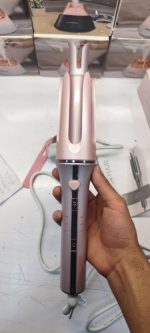 دستگاه کرلی شیگلم صورتی سایز 25 میل سه شاخ اصلی با گارانتی 18 ماهه آریاکیش+ویدئو معرفی - تصویر 5